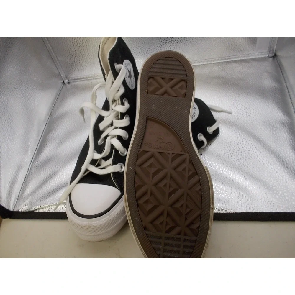 Converse Chuck Taylor All Star Lift Platform High Top Blk White 560845F Kids 5.5